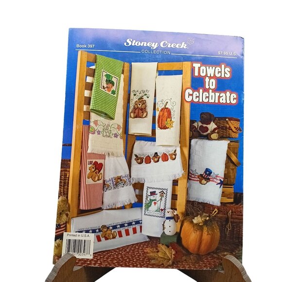 Stoney Creek "Towels To Celebrate" Book 397 Cross-Stitch Pattern Collection - Picture 2 of 2